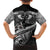 Black Polynesia Family Matching Long Sleeve Bodycon Dress and Hawaiian Shirt Tribal Pattern Tropical Frangipani