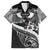 Black Polynesia Family Matching Short Sleeve Bodycon Dress and Hawaiian Shirt Tribal Pattern Tropical Frangipani