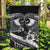 Black Polynesia Garden Flag Tribal Pattern Tropical Frangipani