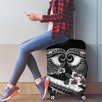 Black Polynesia Luggage Cover Tribal Pattern Tropical Frangipani LT14 - Polynesian Pride