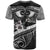 Black Polynesia T Shirt Tribal Pattern Tropical Frangipani