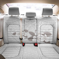 White Polynesia Back Car Seat Cover Tribal Pattern Tropical Frangipani LT14 - Polynesian Pride