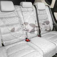 White Polynesia Back Car Seat Cover Tribal Pattern Tropical Frangipani LT14 - Polynesian Pride