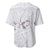 White Polynesia Baseball Jersey Tribal Pattern Tropical Frangipani