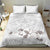 White Polynesia Bedding Set Tribal Pattern Tropical Frangipani