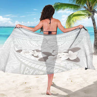 White Polynesia Sarong Tribal Pattern Tropical Frangipani LT14 - Polynesian Pride
