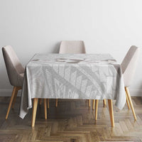 White Polynesia Tablecloth Tribal Pattern Tropical Frangipani LT14 - Polynesian Pride