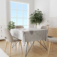 White Polynesia Tablecloth Tribal Pattern Tropical Frangipani LT14 - Polynesian Pride