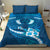 Blue Polynesia Bedding Set Tribal Pattern Tropical Frangipani