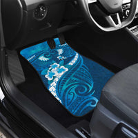 Blue Polynesia Car Mats Tribal Pattern Tropical Frangipani LT14 - Polynesian Pride