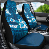 Blue Polynesia Car Seat Cover Tribal Pattern Tropical Frangipani LT14 - Polynesian Pride