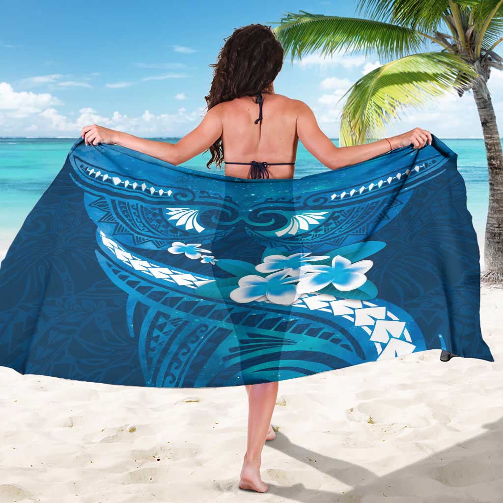 Blue Polynesia Sarong Tribal Pattern Tropical Frangipani LT14 - Polynesian Pride