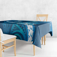 Blue Polynesia Tablecloth Tribal Pattern Tropical Frangipani LT14 - Polynesian Pride