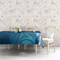 Blue Polynesia Tablecloth Tribal Pattern Tropical Frangipani LT14 - Polynesian Pride