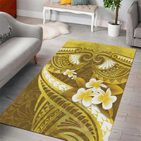 Gold Polynesia Area Rug Tribal Pattern Tropical Frangipani LT14 - Polynesian Pride