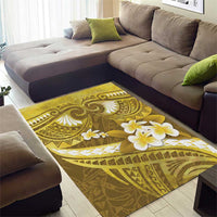 Gold Polynesia Area Rug Tribal Pattern Tropical Frangipani LT14 - Polynesian Pride