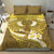 Gold Polynesia Bedding Set Tribal Pattern Tropical Frangipani