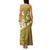 Gold Polynesia Family Matching Tank Maxi Dress and Hawaiian Shirt Tribal Pattern Tropical Frangipani