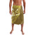 Gold Polynesia Lavalava Tribal Pattern Tropical Frangipani