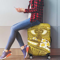 Gold Polynesia Luggage Cover Tribal Pattern Tropical Frangipani LT14 - Polynesian Pride