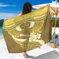 Gold Polynesia Sarong Tribal Pattern Tropical Frangipani LT14 One Size 44 x 66 inches Gold - Polynesian Pride