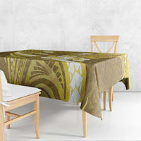 Gold Polynesia Tablecloth Tribal Pattern Tropical Frangipani LT14 - Polynesian Pride
