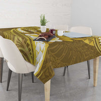 Gold Polynesia Tablecloth Tribal Pattern Tropical Frangipani LT14 - Polynesian Pride