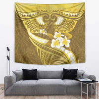 Gold Polynesia Tapestry Tribal Pattern Tropical Frangipani LT14 Gold - Polynesian Pride