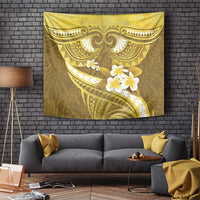 Gold Polynesia Tapestry Tribal Pattern Tropical Frangipani LT14 - Polynesian Pride