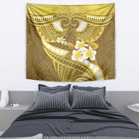 Gold Polynesia Tapestry Tribal Pattern Tropical Frangipani LT14 - Polynesian Pride