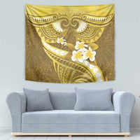 Gold Polynesia Tapestry Tribal Pattern Tropical Frangipani LT14 - Polynesian Pride