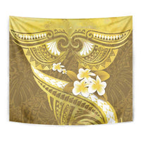 Gold Polynesia Tapestry Tribal Pattern Tropical Frangipani LT14 - Polynesian Pride