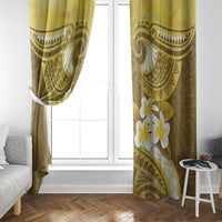 Gold Polynesia Window Curtain Tribal Pattern Tropical Frangipani LT14 - Polynesian Pride