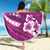 Pink Polynesia Beach Blanket Tribal Pattern Tropical Frangipani