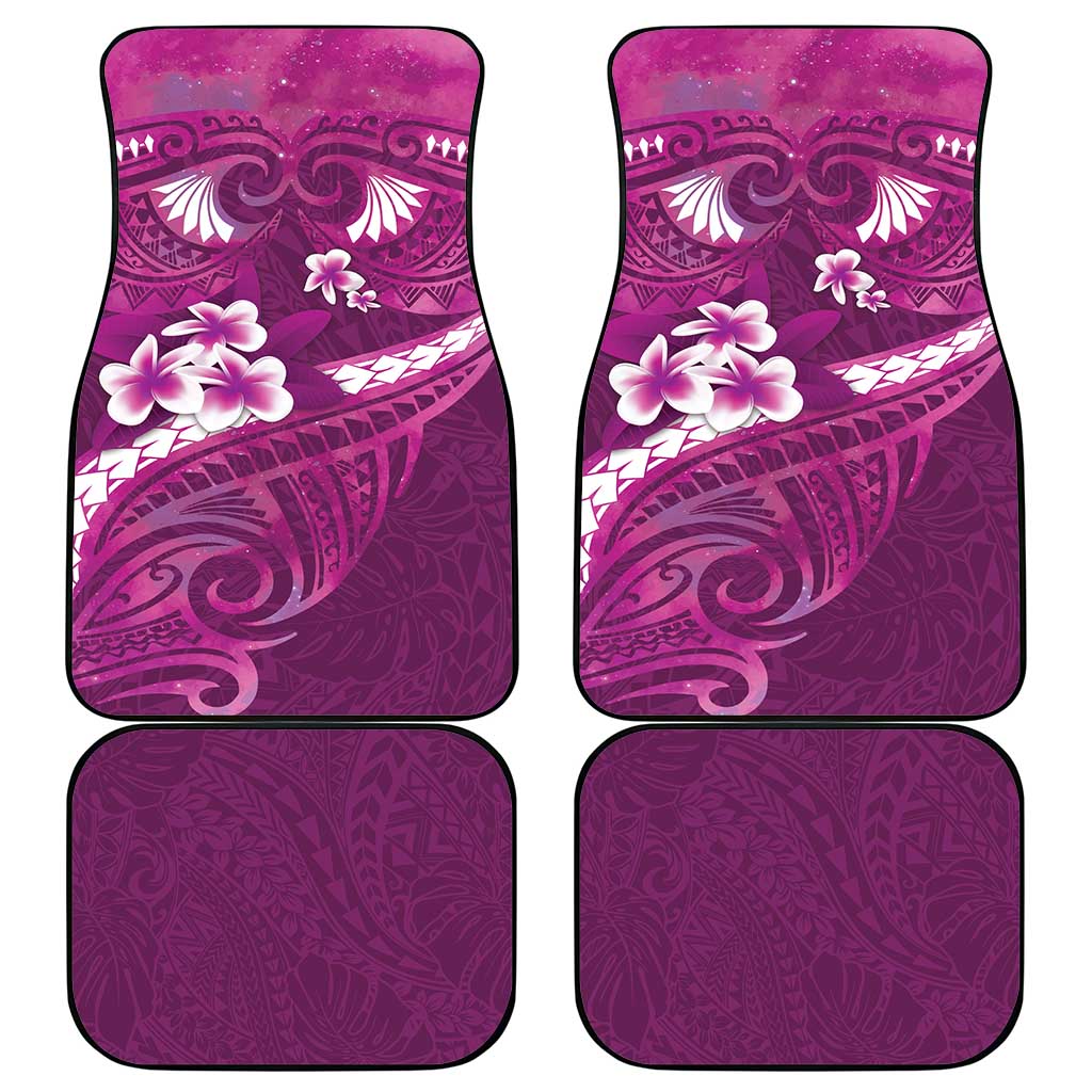 Pink Polynesia Car Mats Tribal Pattern Tropical Frangipani LT14 - Polynesian Pride