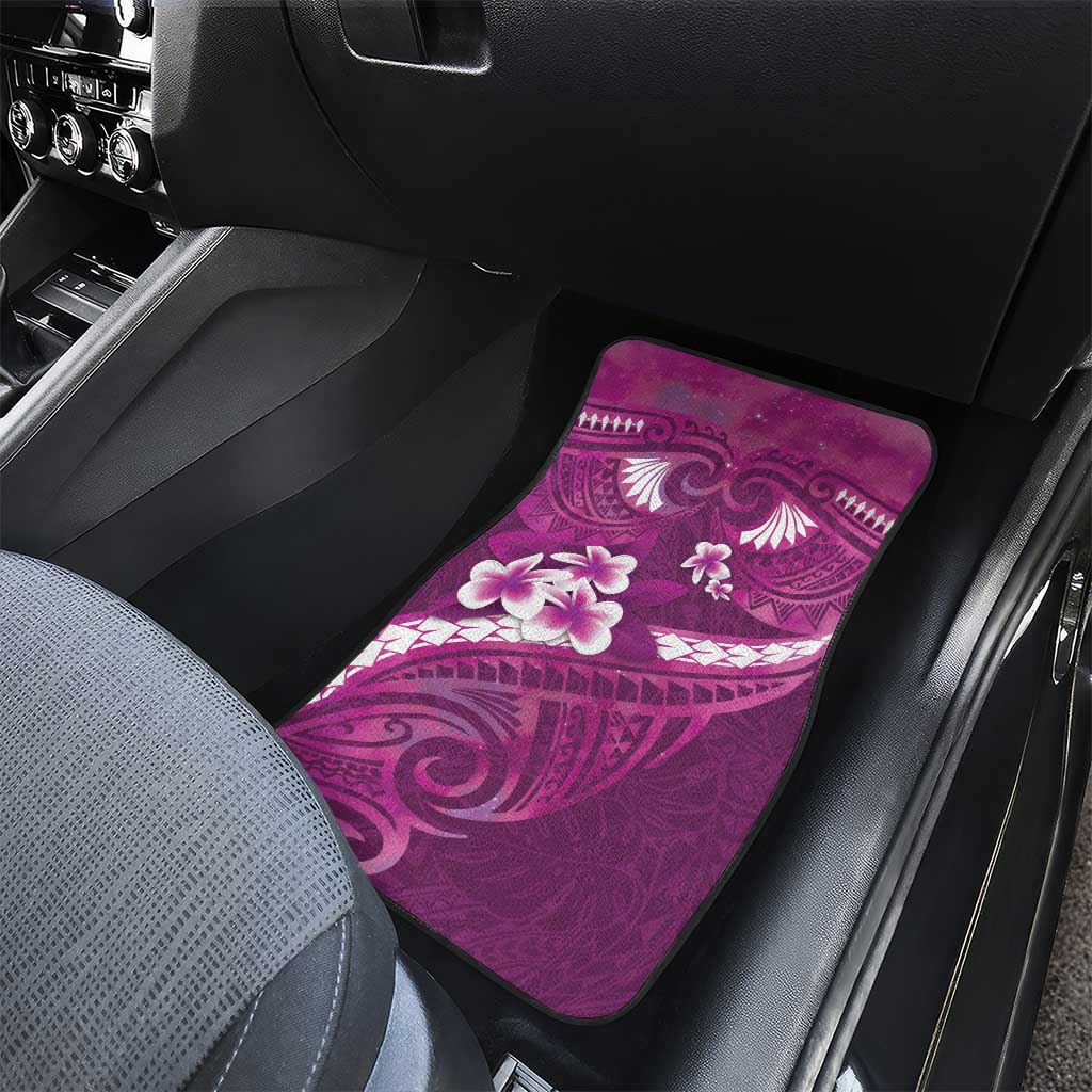 Pink Polynesia Car Mats Tribal Pattern Tropical Frangipani LT14 - Polynesian Pride
