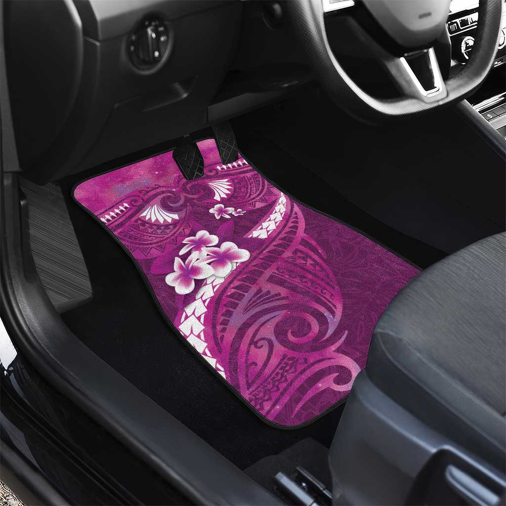 Pink Polynesia Car Mats Tribal Pattern Tropical Frangipani LT14 - Polynesian Pride