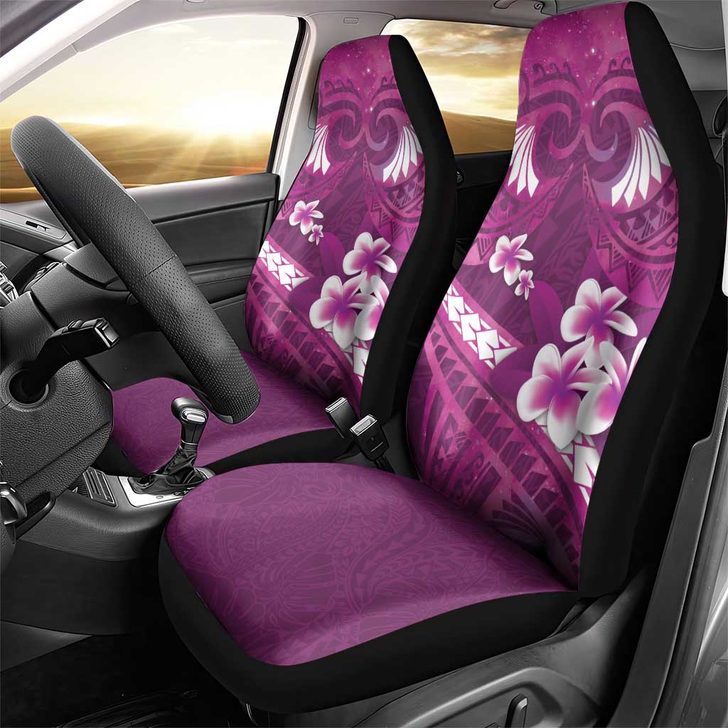 Pink Polynesia Car Seat Cover Tribal Pattern Tropical Frangipani LT14 - Polynesian Pride