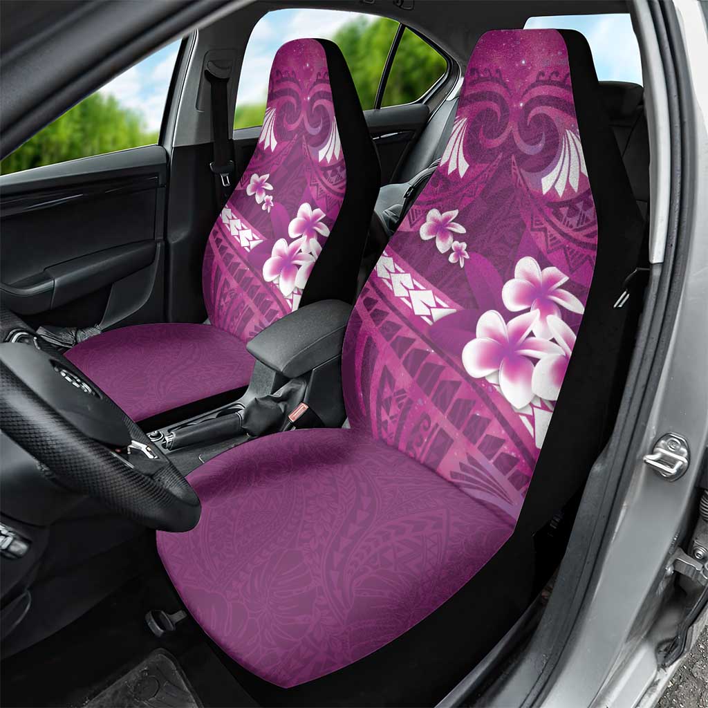 Pink Polynesia Car Seat Cover Tribal Pattern Tropical Frangipani LT14 - Polynesian Pride