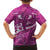 Pink Polynesia Family Matching Long Sleeve Bodycon Dress and Hawaiian Shirt Tribal Pattern Tropical Frangipani