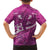 Pink Polynesia Family Matching Short Sleeve Bodycon Dress and Hawaiian Shirt Tribal Pattern Tropical Frangipani