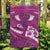 Pink Polynesia Garden Flag Tribal Pattern Tropical Frangipani