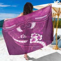 Pink Polynesia Sarong Tribal Pattern Tropical Frangipani LT14 One Size 44 x 66 inches Pink - Polynesian Pride