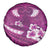 Pink Polynesia Spare Tire Cover Tribal Pattern Tropical Frangipani