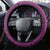 Pink Polynesia Steering Wheel Cover Tribal Pattern Tropical Frangipani