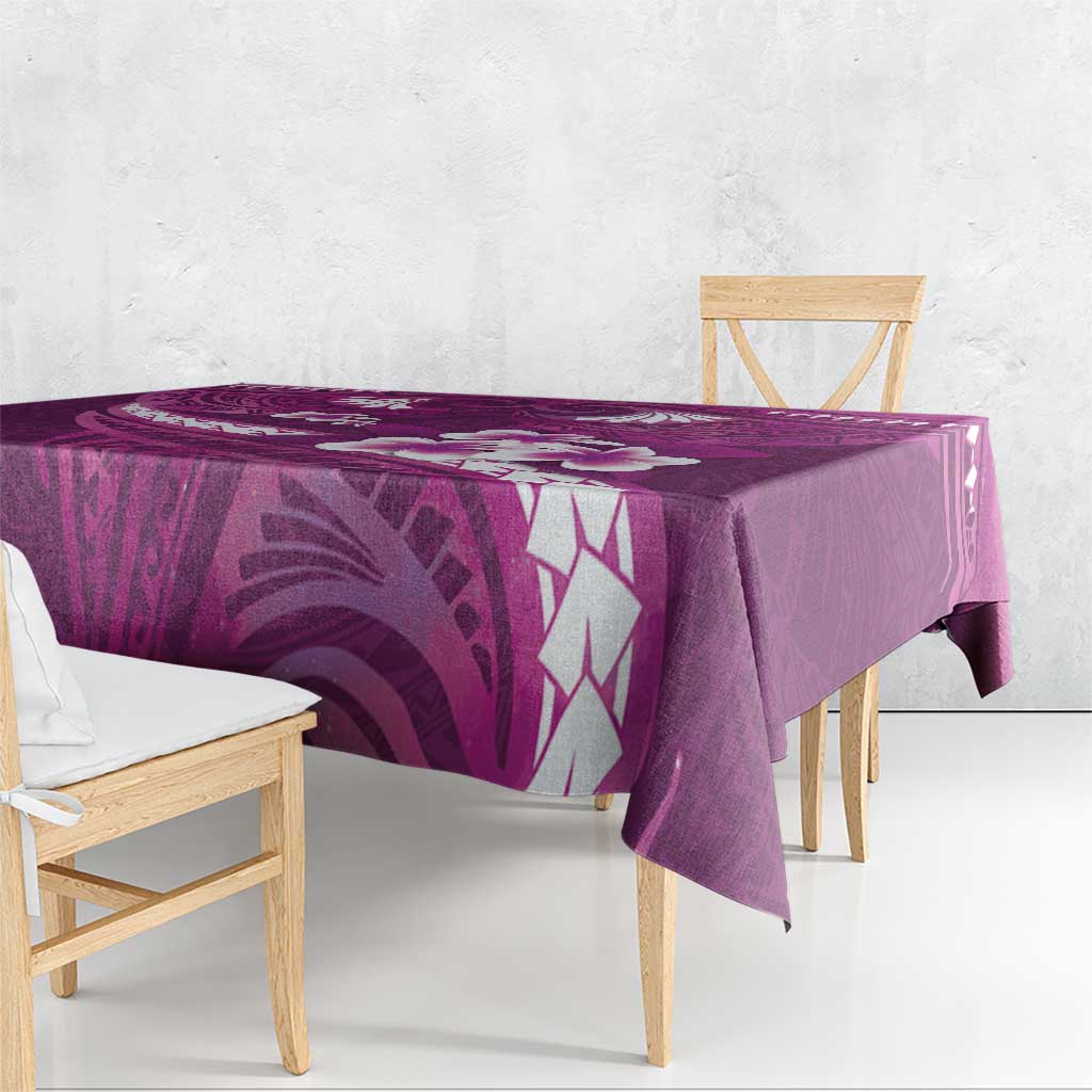 Pink Polynesia Tablecloth Tribal Pattern Tropical Frangipani LT14 - Polynesian Pride