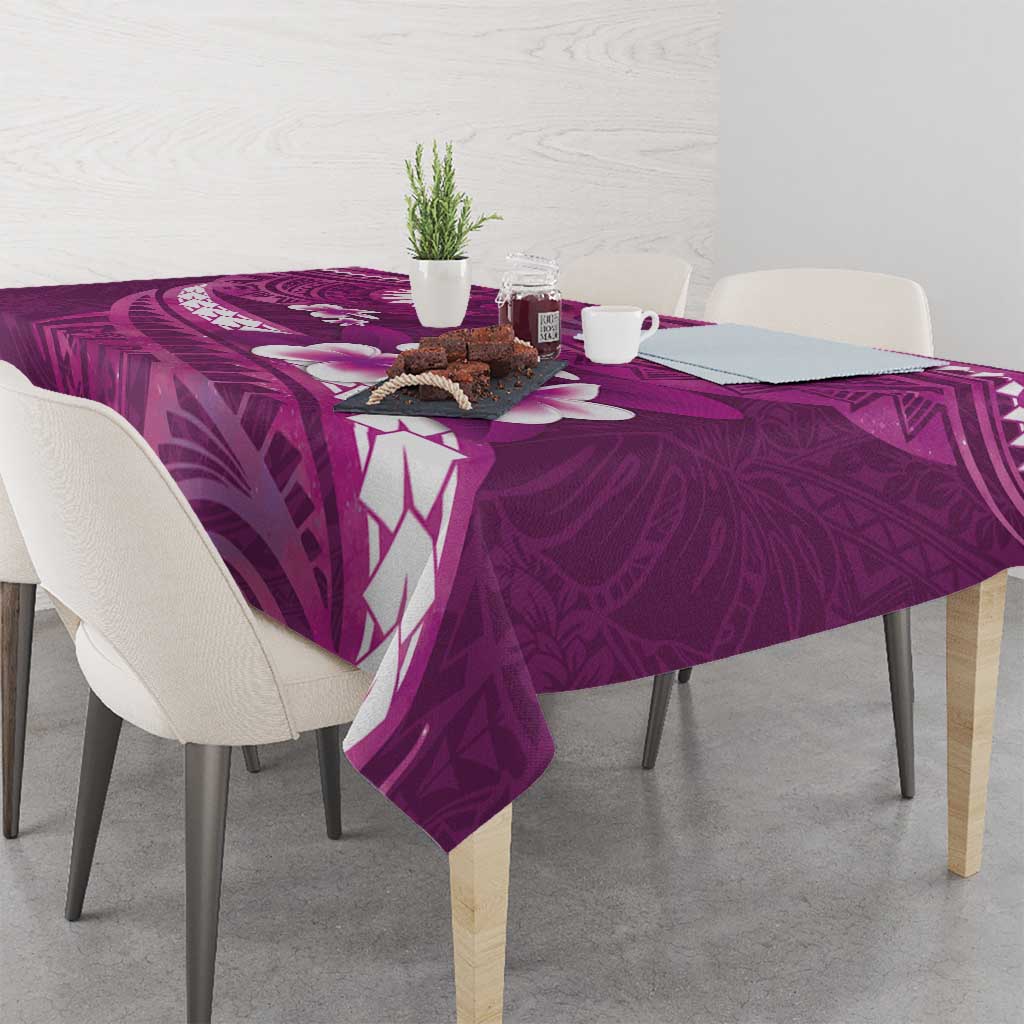 Pink Polynesia Tablecloth Tribal Pattern Tropical Frangipani LT14 - Polynesian Pride
