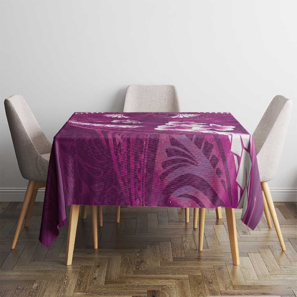 Pink Polynesia Tablecloth Tribal Pattern Tropical Frangipani LT14 - Polynesian Pride