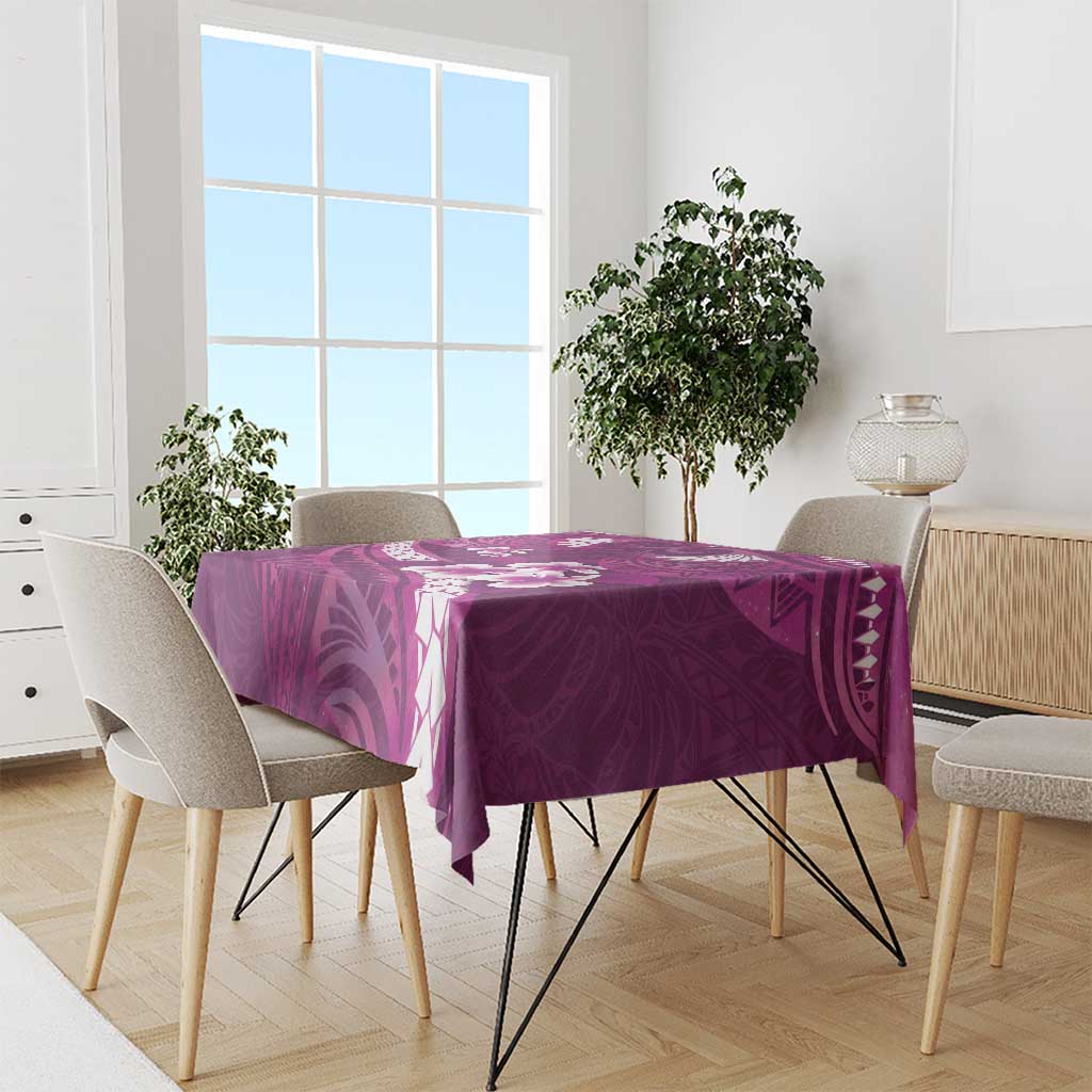 Pink Polynesia Tablecloth Tribal Pattern Tropical Frangipani LT14 - Polynesian Pride