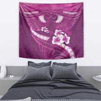 Pink Polynesia Tapestry Tribal Pattern Tropical Frangipani LT14 - Polynesian Pride